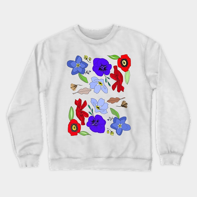 Floral Vibrance Crewneck Sweatshirt by laceylschmidt